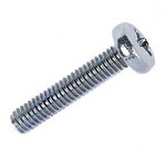 M4 x 25mm Machine Screw Z/P PAN Pozi Pack of 10 0.66